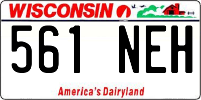 WI license plate 561NEH