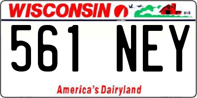 WI license plate 561NEY