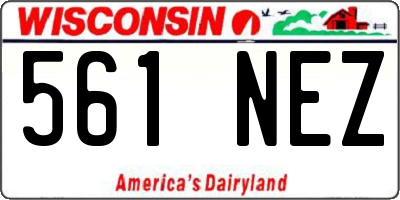 WI license plate 561NEZ