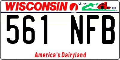 WI license plate 561NFB