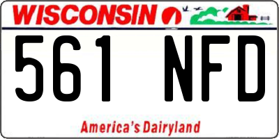 WI license plate 561NFD