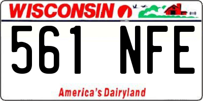 WI license plate 561NFE