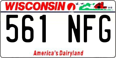 WI license plate 561NFG