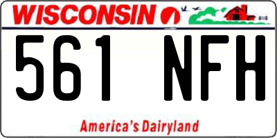 WI license plate 561NFH