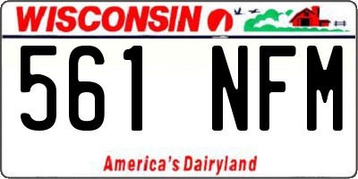 WI license plate 561NFM