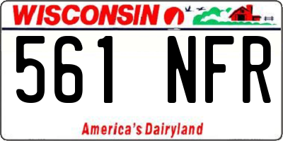 WI license plate 561NFR