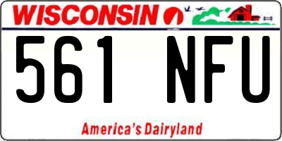 WI license plate 561NFU