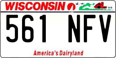 WI license plate 561NFV