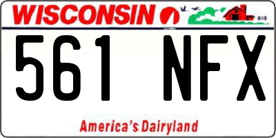 WI license plate 561NFX