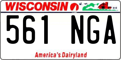 WI license plate 561NGA
