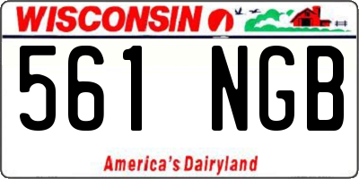 WI license plate 561NGB