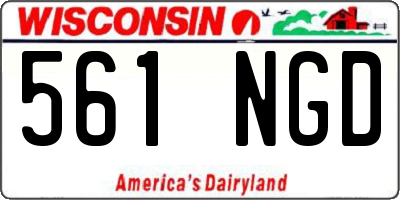 WI license plate 561NGD