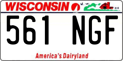WI license plate 561NGF
