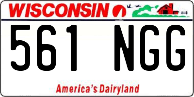 WI license plate 561NGG