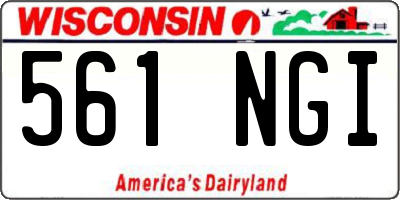 WI license plate 561NGI