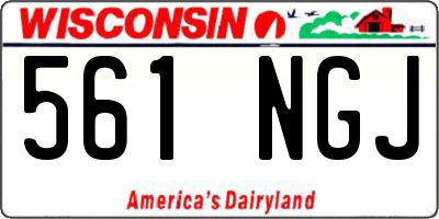WI license plate 561NGJ