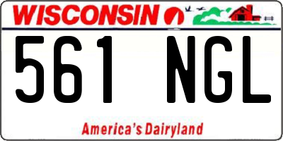 WI license plate 561NGL