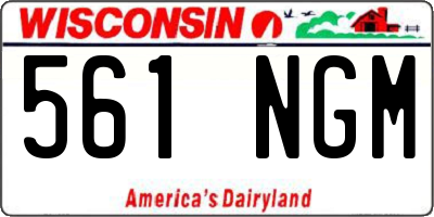 WI license plate 561NGM