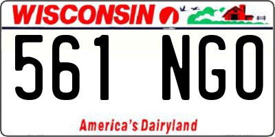 WI license plate 561NGO