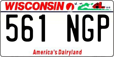 WI license plate 561NGP
