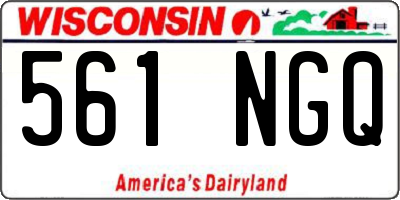 WI license plate 561NGQ