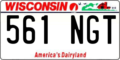 WI license plate 561NGT