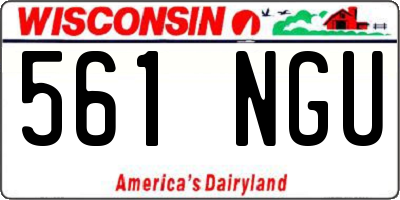 WI license plate 561NGU