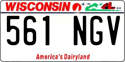 WI license plate 561NGV
