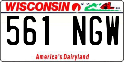 WI license plate 561NGW