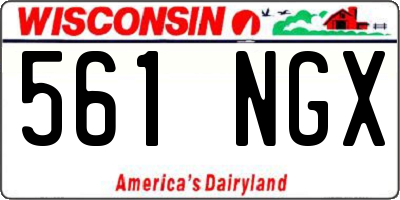 WI license plate 561NGX