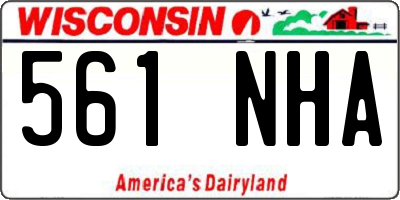 WI license plate 561NHA