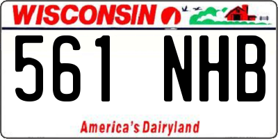 WI license plate 561NHB