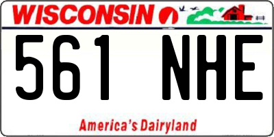 WI license plate 561NHE