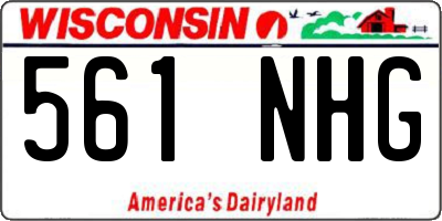 WI license plate 561NHG