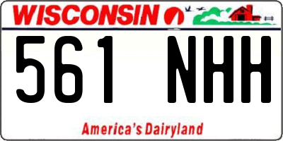 WI license plate 561NHH