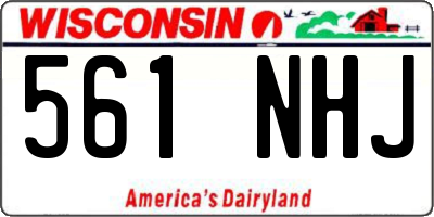 WI license plate 561NHJ