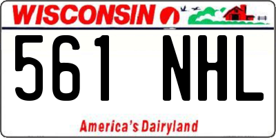 WI license plate 561NHL