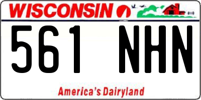 WI license plate 561NHN