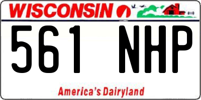 WI license plate 561NHP