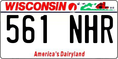 WI license plate 561NHR