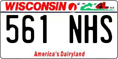 WI license plate 561NHS