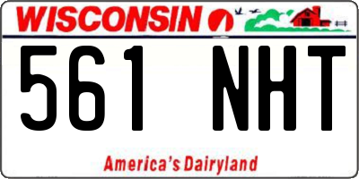 WI license plate 561NHT