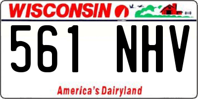 WI license plate 561NHV