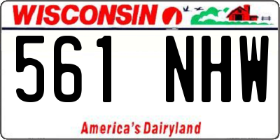 WI license plate 561NHW