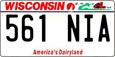 WI license plate 561NIA
