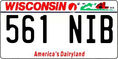 WI license plate 561NIB