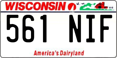 WI license plate 561NIF