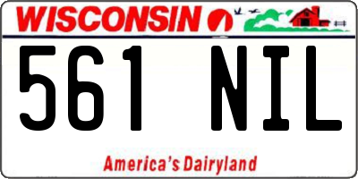 WI license plate 561NIL