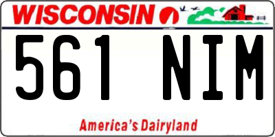 WI license plate 561NIM