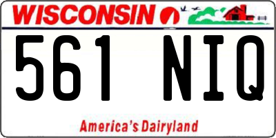 WI license plate 561NIQ